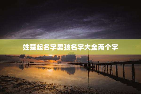 姓楚起名字男孩名字大全两个字