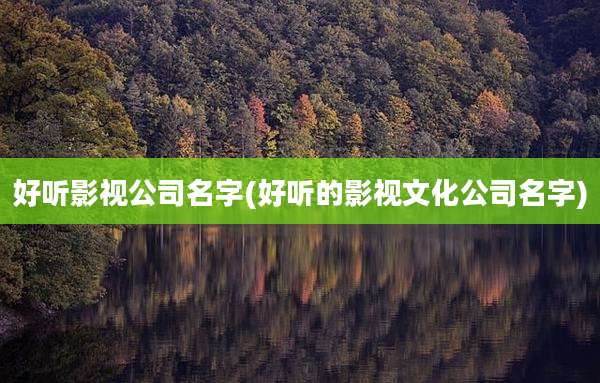 好听影视公司名字(好听的影视文化公司名字)