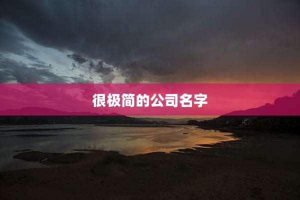 很极简的公司名字