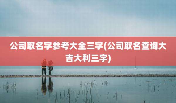 公司取名字参考大全三字(公司取名查询大吉大利三字)