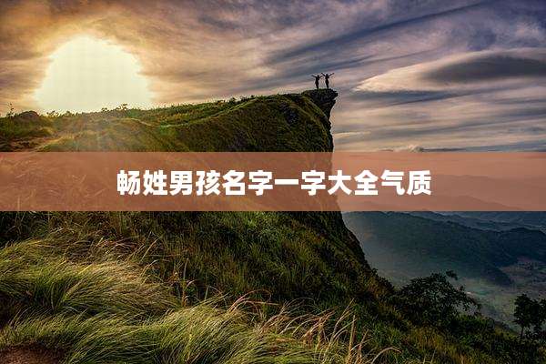畅姓男孩名字一字大全气质