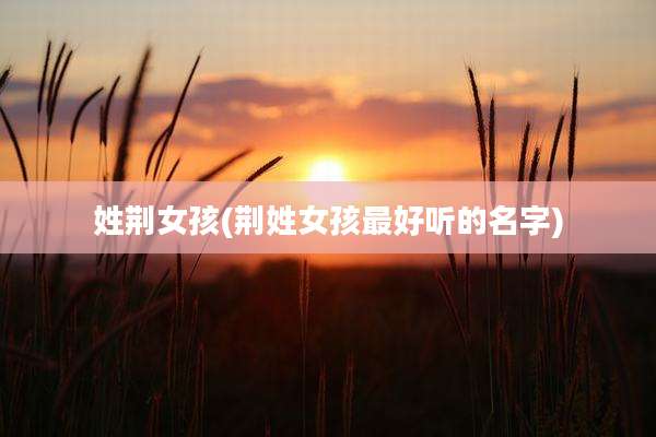 姓荆女孩(荆姓女孩最好听的名字)