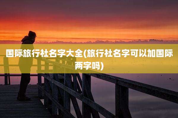 国际旅行社名字大全(旅行社名字可以加国际两字吗)