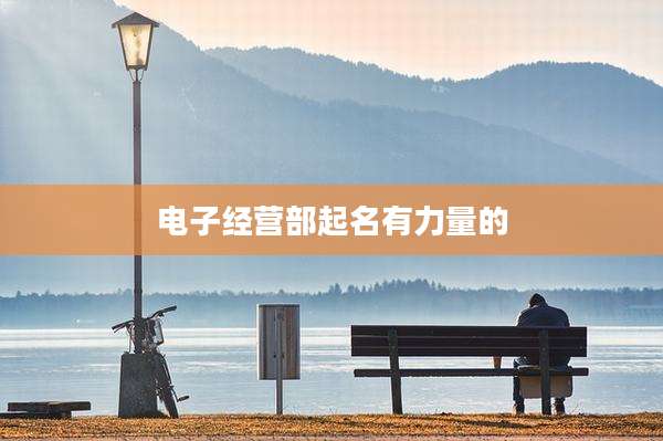 电子经营部起名有力量的