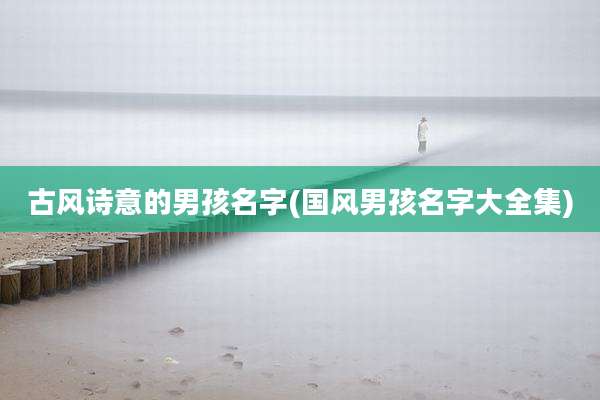 古风诗意的男孩名字(国风男孩名字大全集)