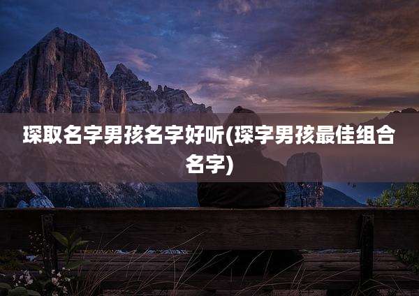 琛取名字男孩名字好听(琛字男孩最佳组合名字)