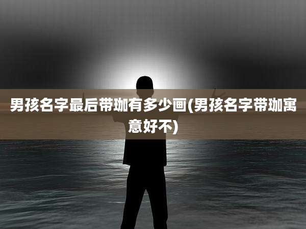 男孩名字最后带珈有多少画(男孩名字带珈寓意好不)