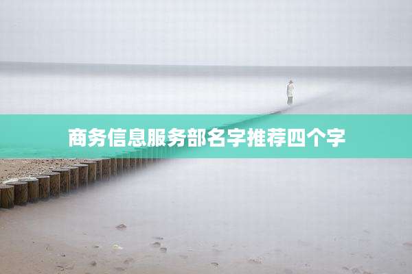 商务信息服务部名字推荐四个字