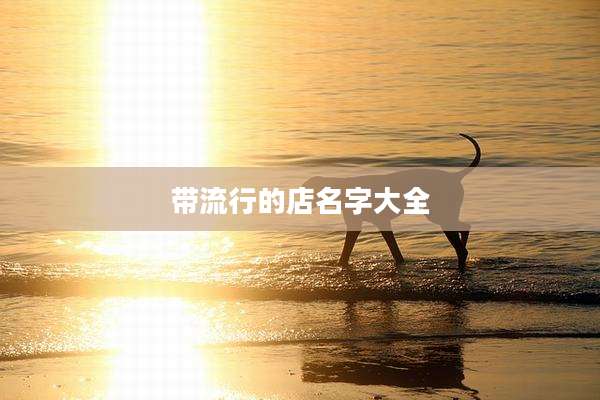 带流行的店名字大全