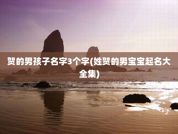 贺的男孩子名字3个字(姓贺的男宝宝起名大全集)