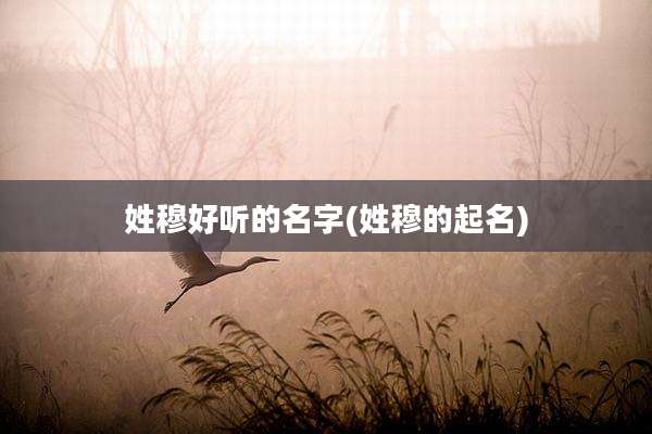 姓穆好听的名字(姓穆的起名)