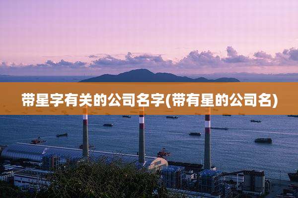 带星字有关的公司名字(带有星的公司名)