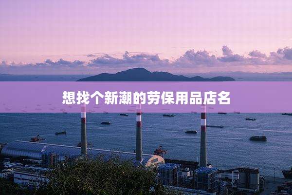 想找个新潮的劳保用品店名