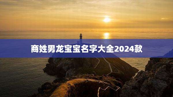 商姓男龙宝宝名字大全2024款