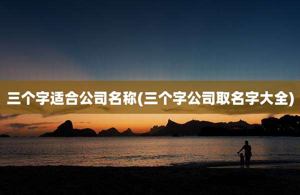 三个字适合公司名称(三个字公司取名字大全)