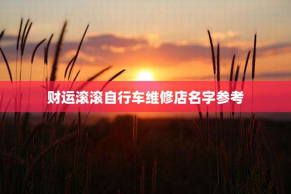财运滚滚自行车维修店名字参考