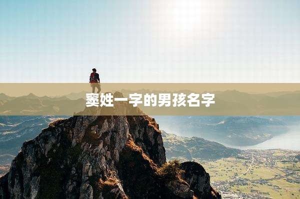 窦姓一字的男孩名字