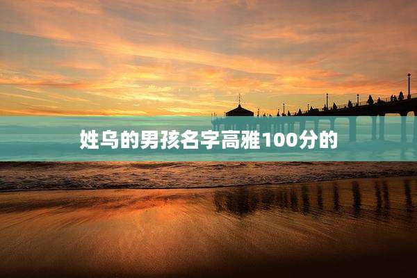 姓乌的男孩名字高雅100分的
