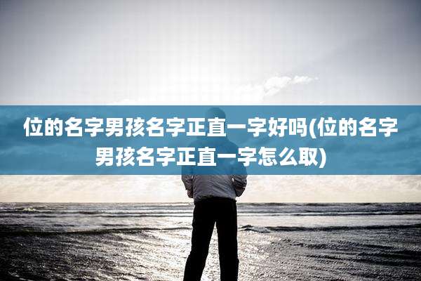位的名字男孩名字正直一字好吗(位的名字男孩名字正直一字怎么取)