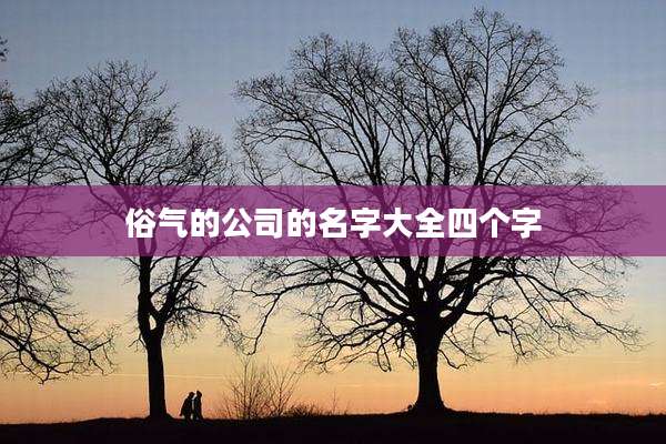 俗气的公司的名字大全四个字