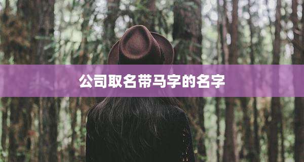 公司取名带马字的名字