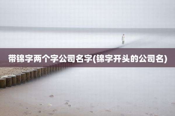 带锦字两个字公司名字(锦字开头的公司名)