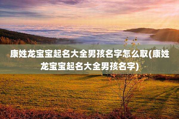 康姓龙宝宝起名大全男孩名字怎么取(康姓龙宝宝起名大全男孩名字)
