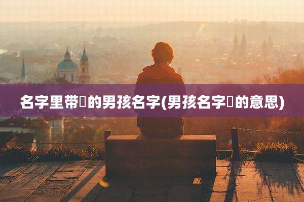 名字里带芃的男孩名字(男孩名字瑆的意思)