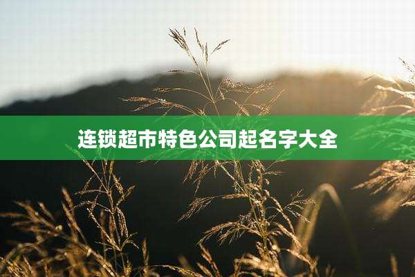连锁超市特色公司起名字大全