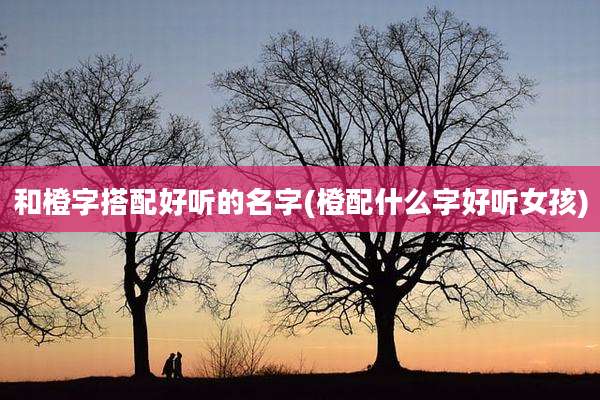 和橙字搭配好听的名字(橙配什么字好听女孩)