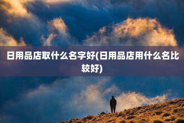 日用品店取什么名字好(日用品店用什么名比较好)
