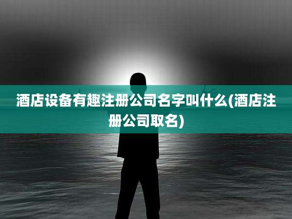 酒店设备有趣注册公司名字叫什么(酒店注册公司取名)