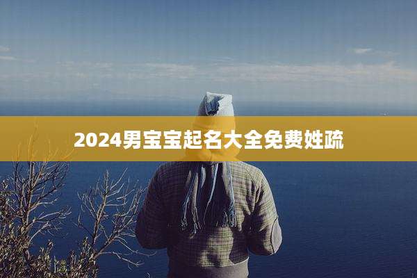 2024男宝宝起名大全免费姓疏