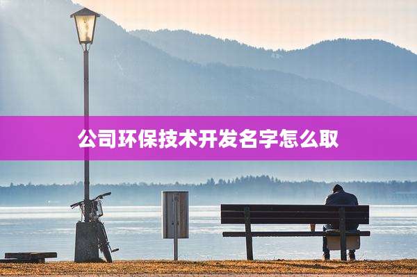 公司环保技术开发名字怎么取