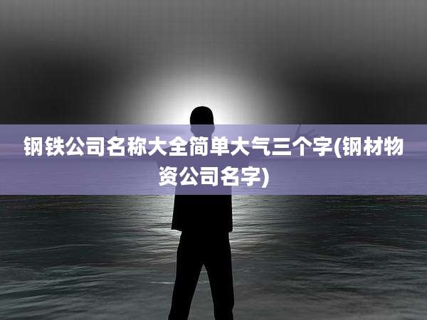 钢铁公司名称大全简单大气三个字(钢材物资公司名字)