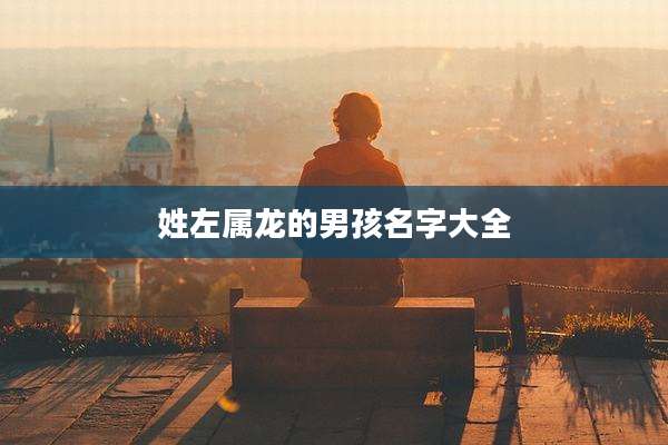 姓左属龙的男孩名字大全