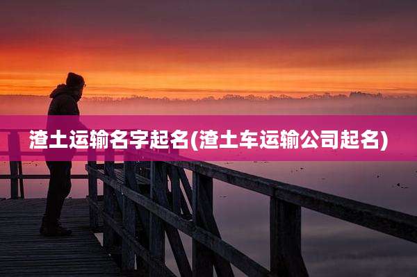 渣土运输名字起名(渣土车运输公司起名)