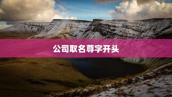 公司取名尊字开头