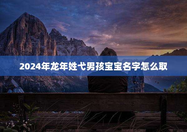 2024年龙年姓弋男孩宝宝名字怎么取