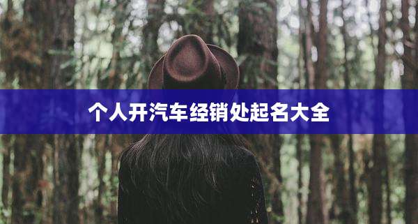 个人开汽车经销处起名大全