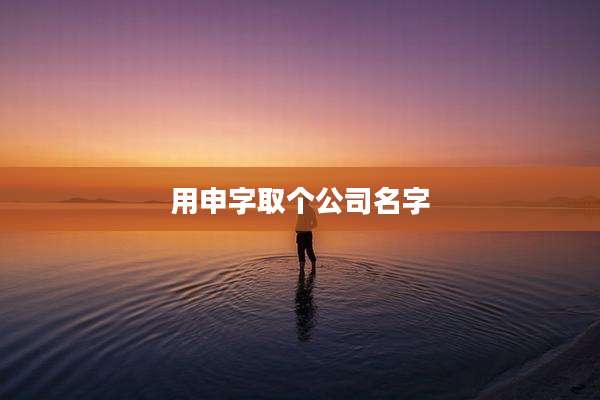 用申字取个公司名字