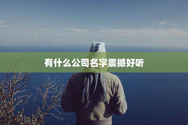 有什么公司名字震撼好听