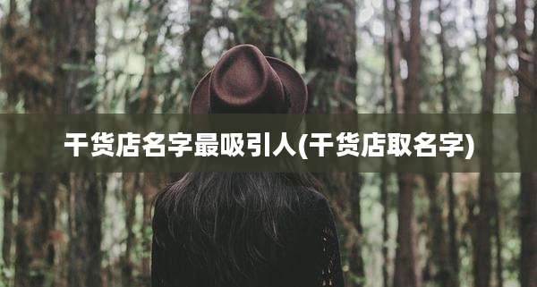 干货店名字最吸引人(干货店取名字)