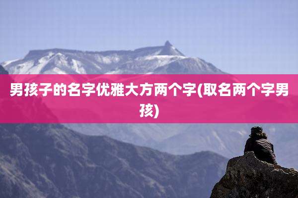 男孩子的名字优雅大方两个字(取名两个字男孩)