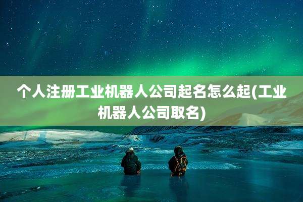 个人注册工业机器人公司起名怎么起(工业机器人公司取名)