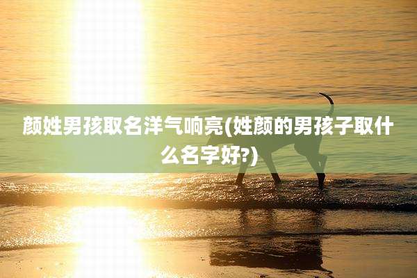 颜姓男孩取名洋气响亮(姓颜的男孩子取什么名字好?)