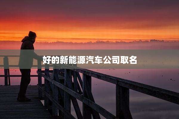 好的新能源汽车公司取名