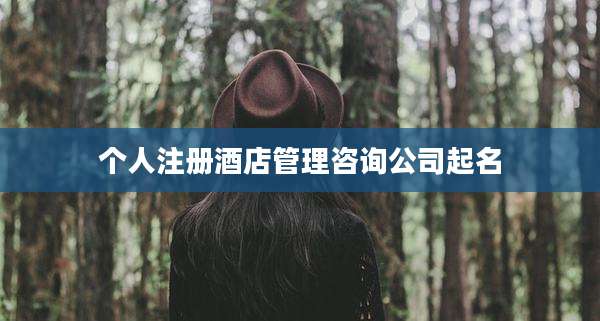 个人注册酒店管理咨询公司起名