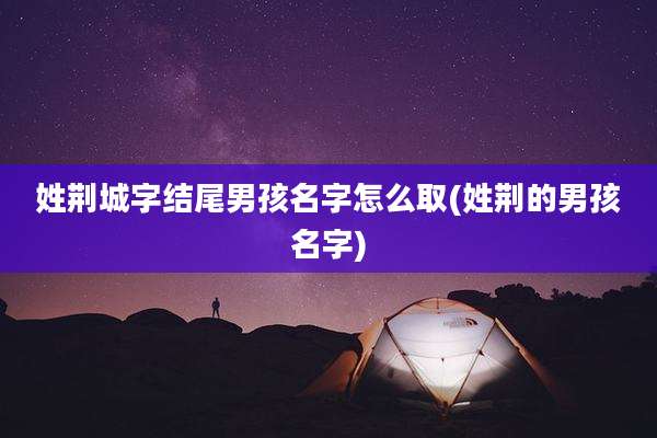 姓荆城字结尾男孩名字怎么取(姓荆的男孩名字)