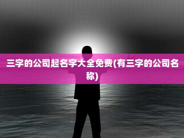 三字的公司起名字大全免费(有三字的公司名称)